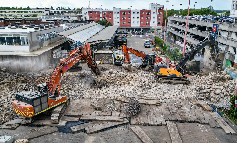 Town centre rebuilding